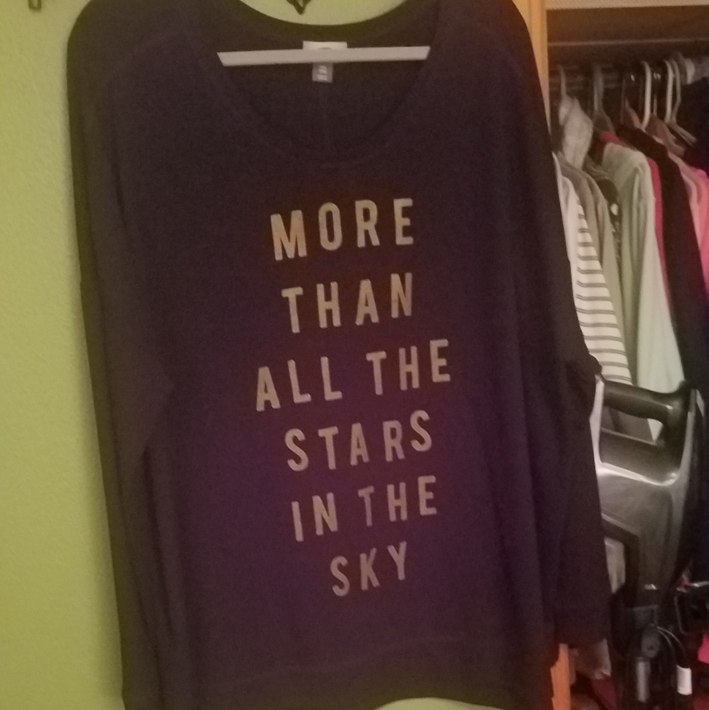 XXL Old Navy 3/4 Black Blouse